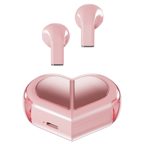 Bluetooth Headphones with Unique Heart-Shaped Design